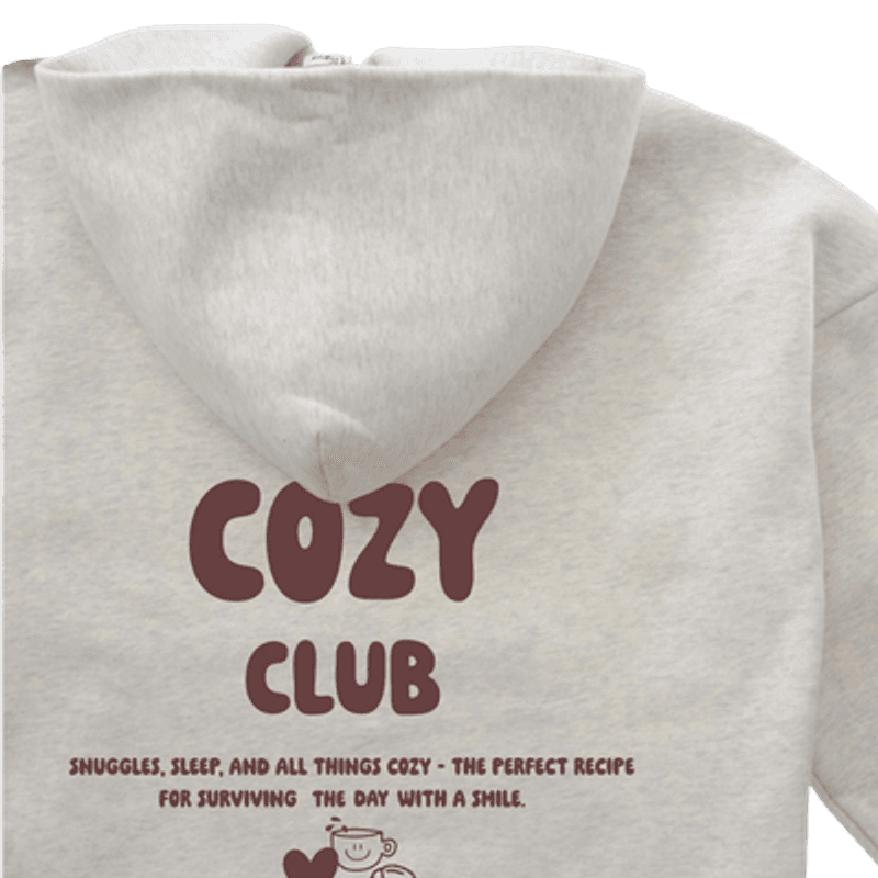 Adult Hoodie Gray Cozy Club