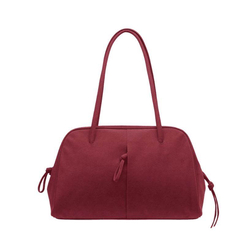 Brooklyn Bag - Suede - Cherry red
