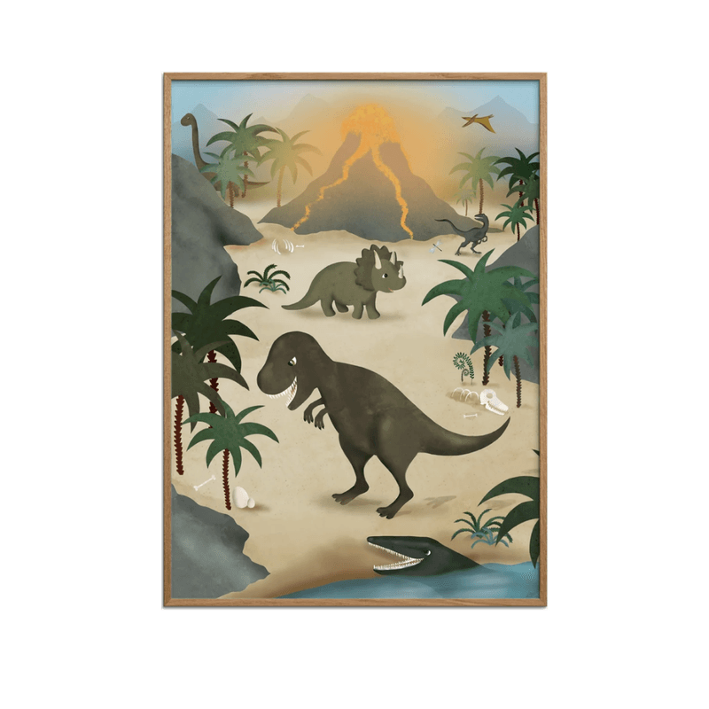 Poster og ramme - Dinoer