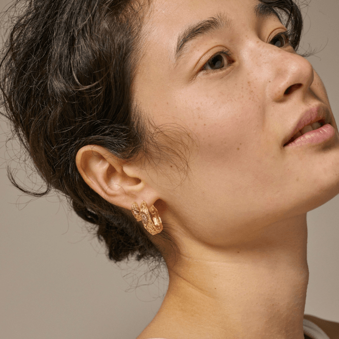 Hovedbilde ENAMEL Nela gull hoops 13,5 mm