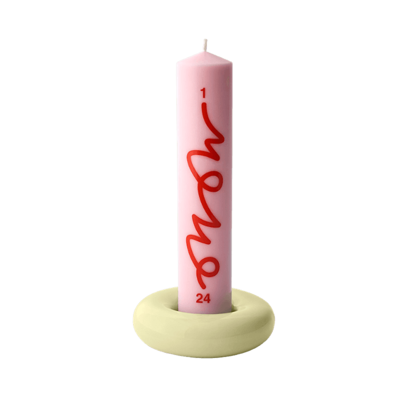 BOB CANDLE HOLDER, MEDIUM, YELLOW