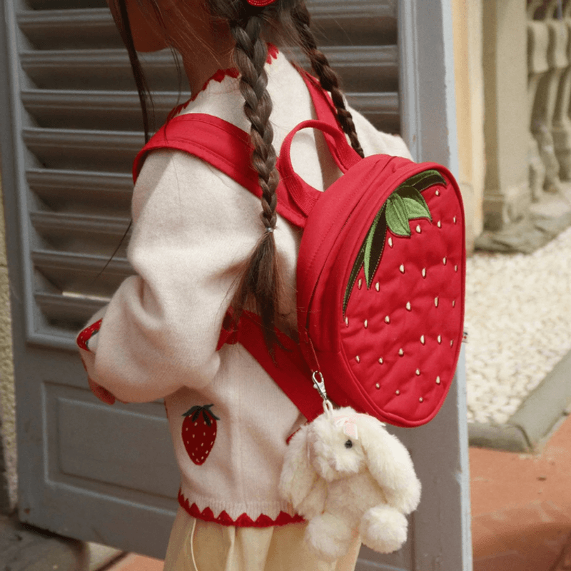 Bag charm - Katt m / blå sløyfe