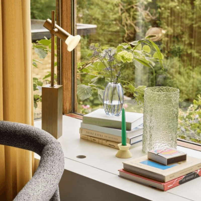 Dobbel lysestake kronelys / telys - gul