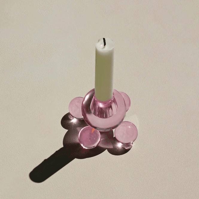 Hovedbilde bobble lysestake - Rosa