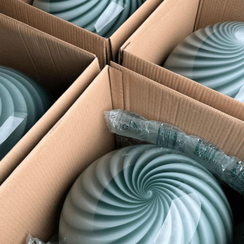 Murano Candy pendel petroleumgrønn swirl* Bestillingsvare