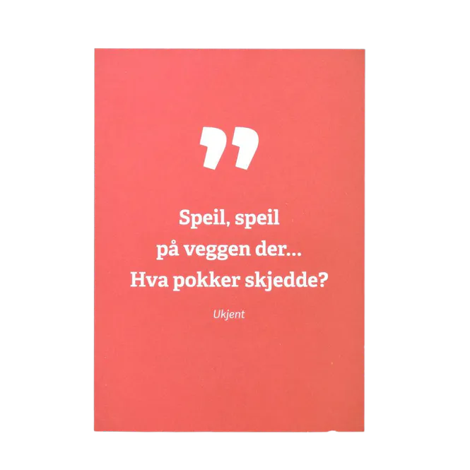 Hovedbilde  TWAS Kort - Speil, speil på veggen der...