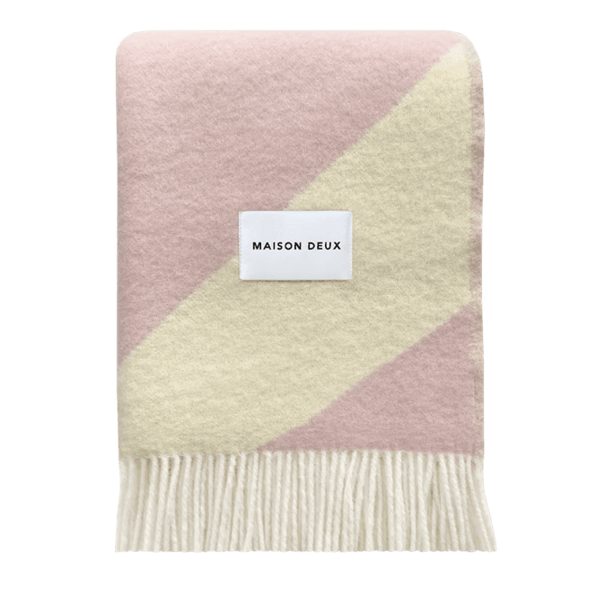 Hovedbilde Swirl Ullpledd - Butter Yellow Pink