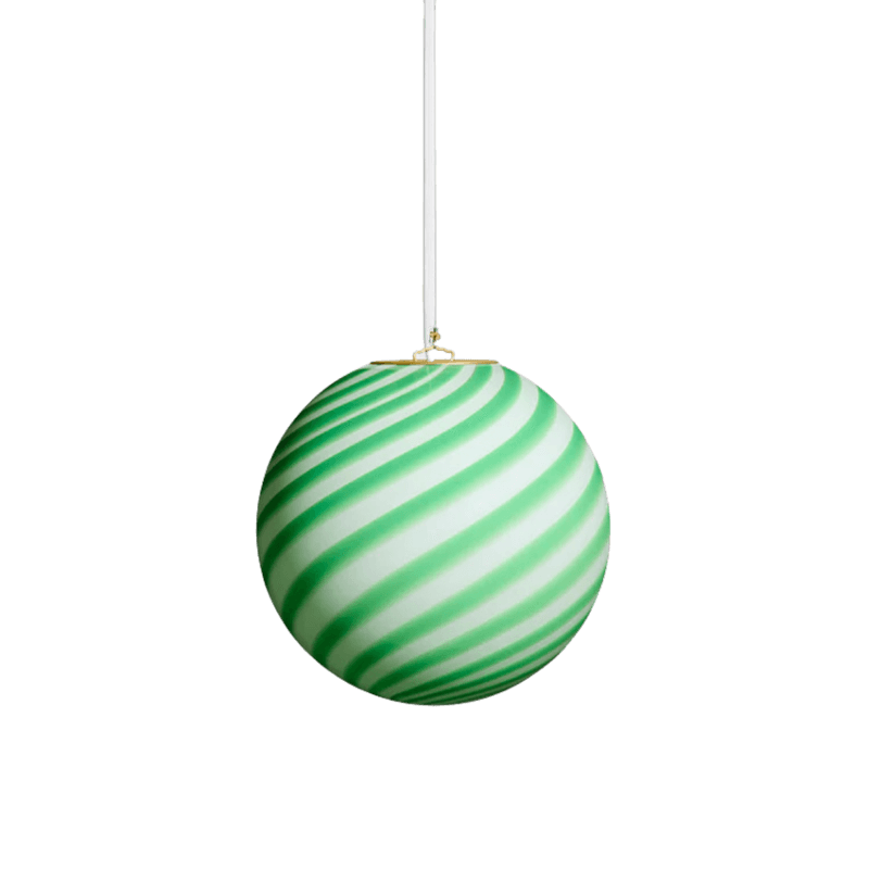 Murano Candy pendel grønn/hvit swirl *Bestillingsvare