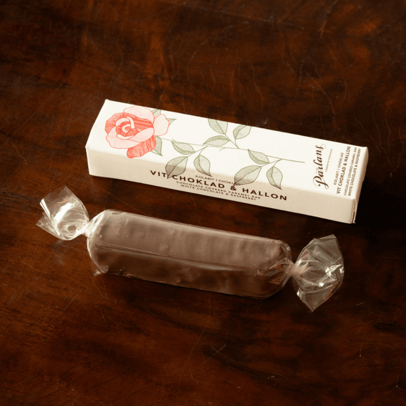 Karamellbar –hvit sjokolade & bringebær