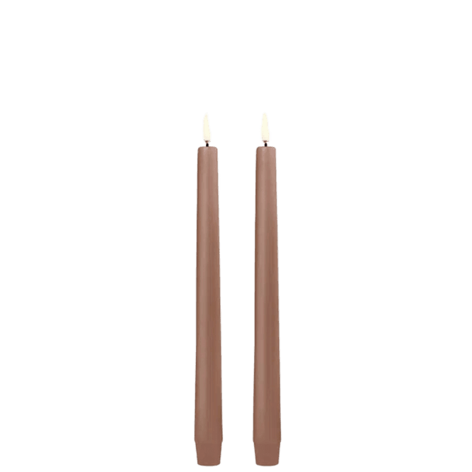 Hovedbilde LED Kronelys, Caramel 2 pk 2,3x25 cm