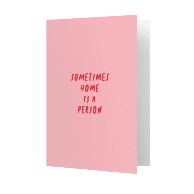 Hovedbilde kort - Home is a person