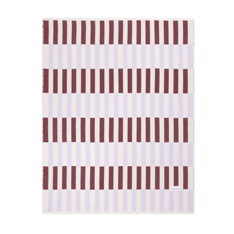Tiles Blanket Lilac Burgundy - 100 % bomull