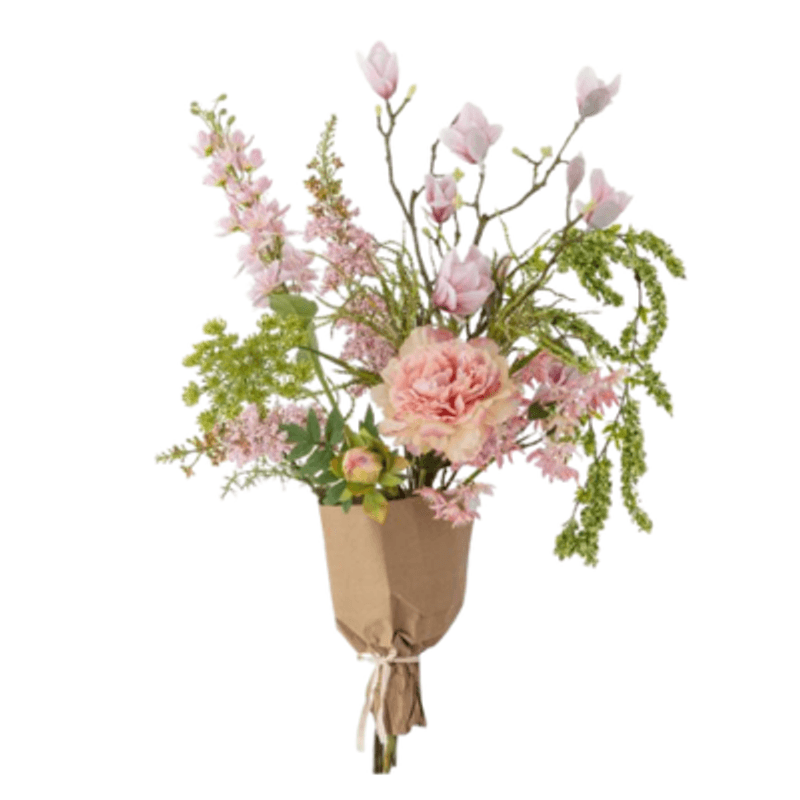 Blomsterbukett Breeze – rosa kunstige blomster
