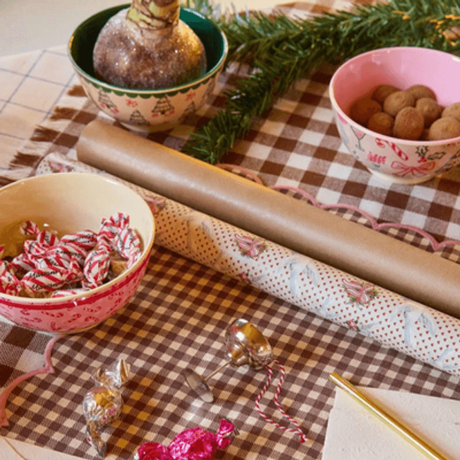 Hovedbilde Medium melamin skål - Candy Cane