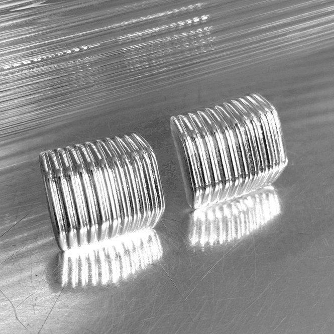 Hovedbilde Ribbed Earrings Silver