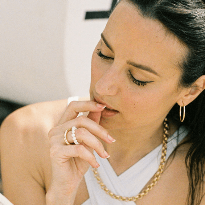 Hovedbilde Sleek Medium hoops - Gull