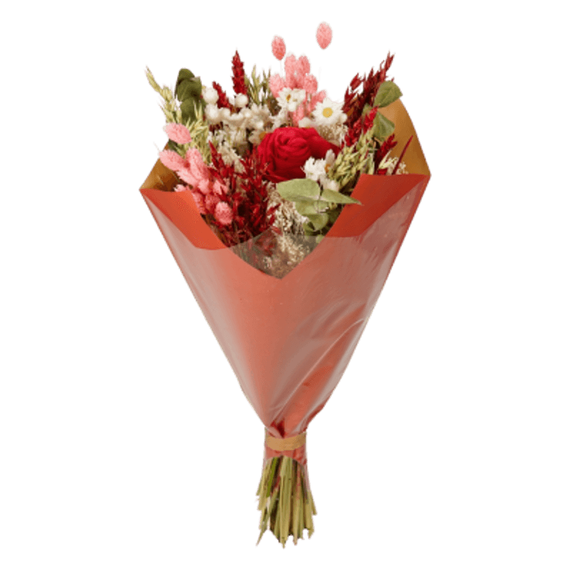 Dried Flowers - Classic Bouquet - Red Rose Artificial
