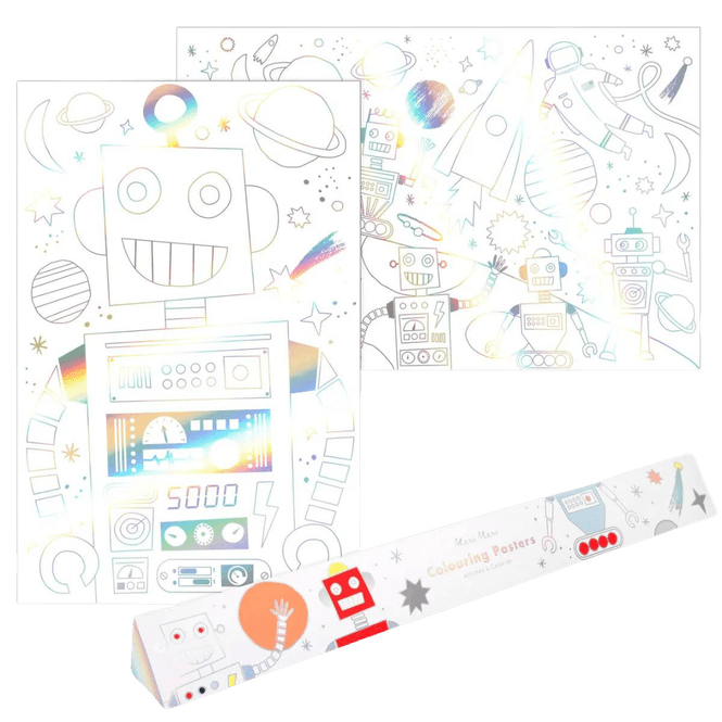 Hovedbilde Fargeleggingsplakat verdensrommet 2 pk