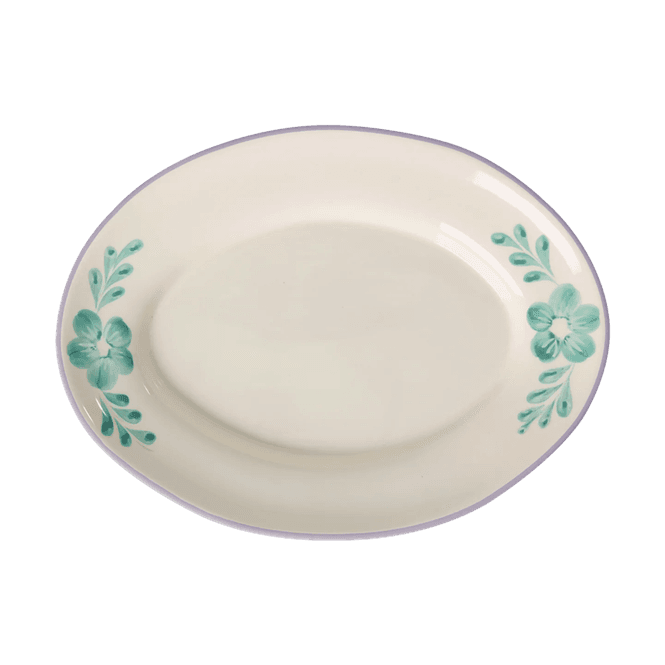 Hovedbilde Keramikk serveringsfat medium - Håndmalt, green ...