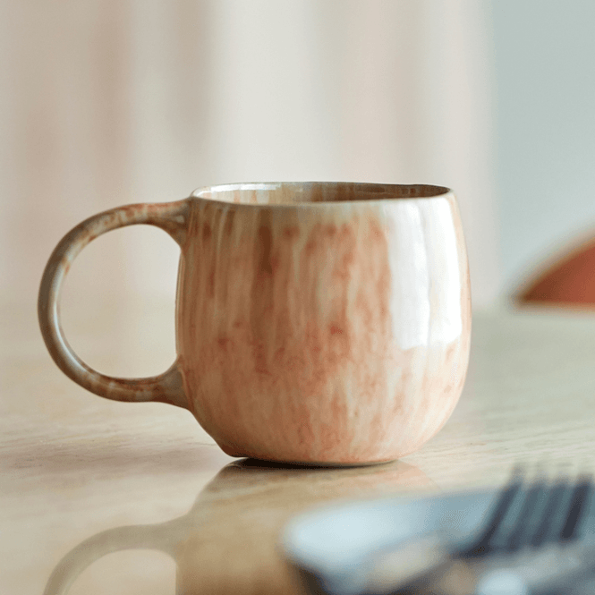 Hovedbilde Roselyn kopp – Beige / rosa stentøy