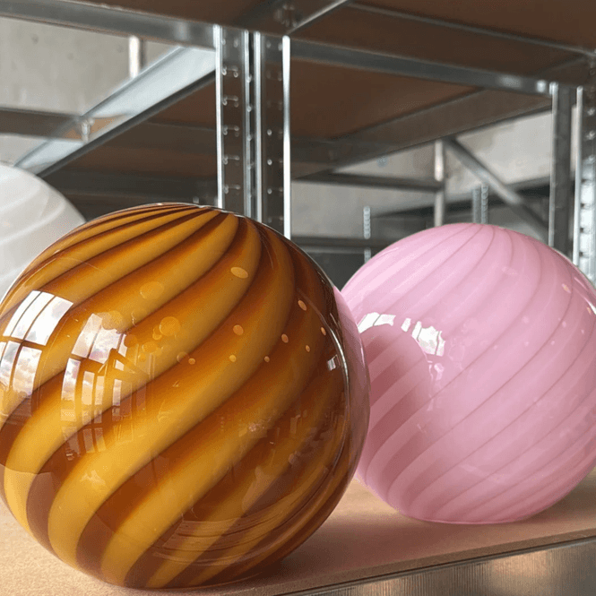 Hovedbilde Murano Candy pendel orange amber swirl* ...