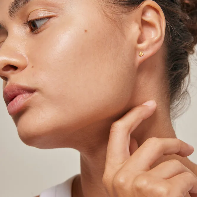 Hovedbilde ENAMEL Studs gold, Rio Mini