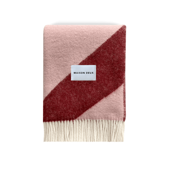 Hovedbilde Swirl Ullpledd - Pink Bordo