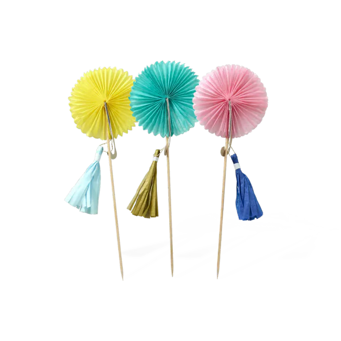 Hovedbilde RICE Papir partyvifter 6pk