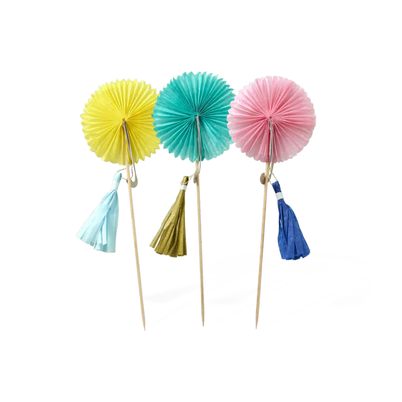 RICE Papir partyvifter 6pk