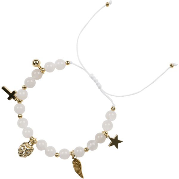 Hovedbilde Steinperlearmbånd med charms - white jade
