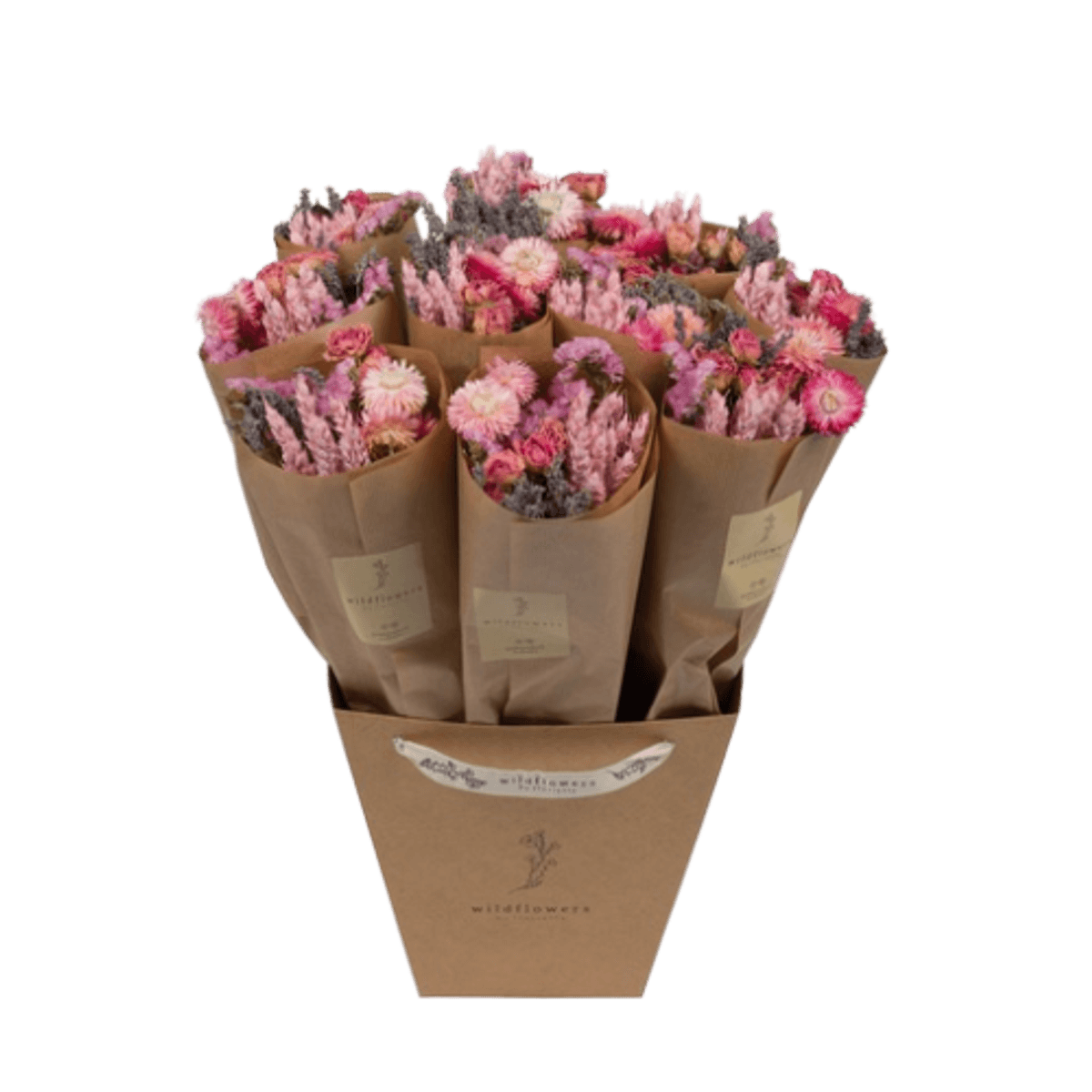  Dried Flowers - Bouquet - Pink