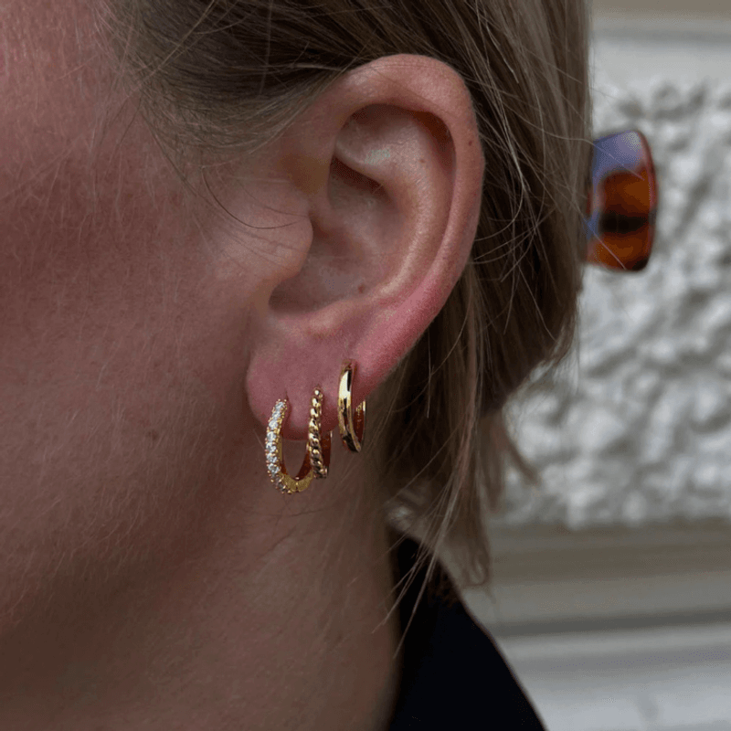 1- sett 15mm Hoops - gold